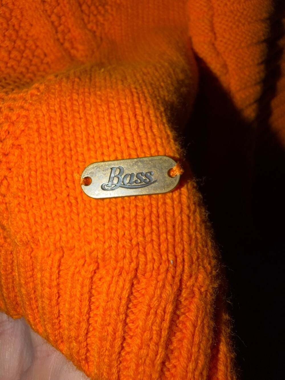 Bass Orange Cable Knit Sweater M - Picture 2 of 8